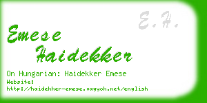 emese haidekker business card